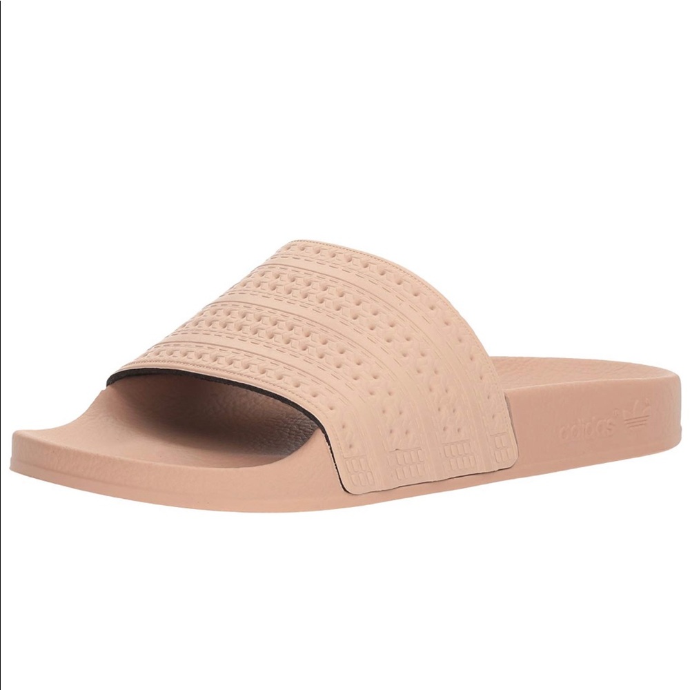 Adidas light pink slides